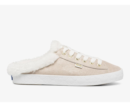 Keds | Keds x kate spade new york Kickstart Mule Fur Collar Glitter Suede