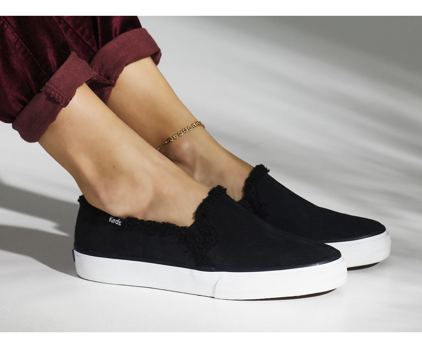 Keds | Double Decker Suede Faux Shearling