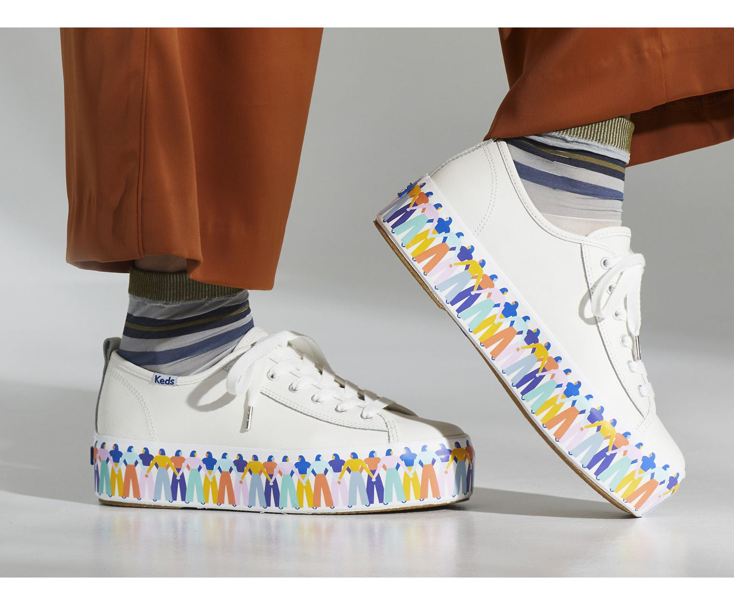 Keds | Triple Up Leather Rainbow People