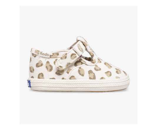 Keds | Little Kid's Champion Leopard Toe Cap T-Strap