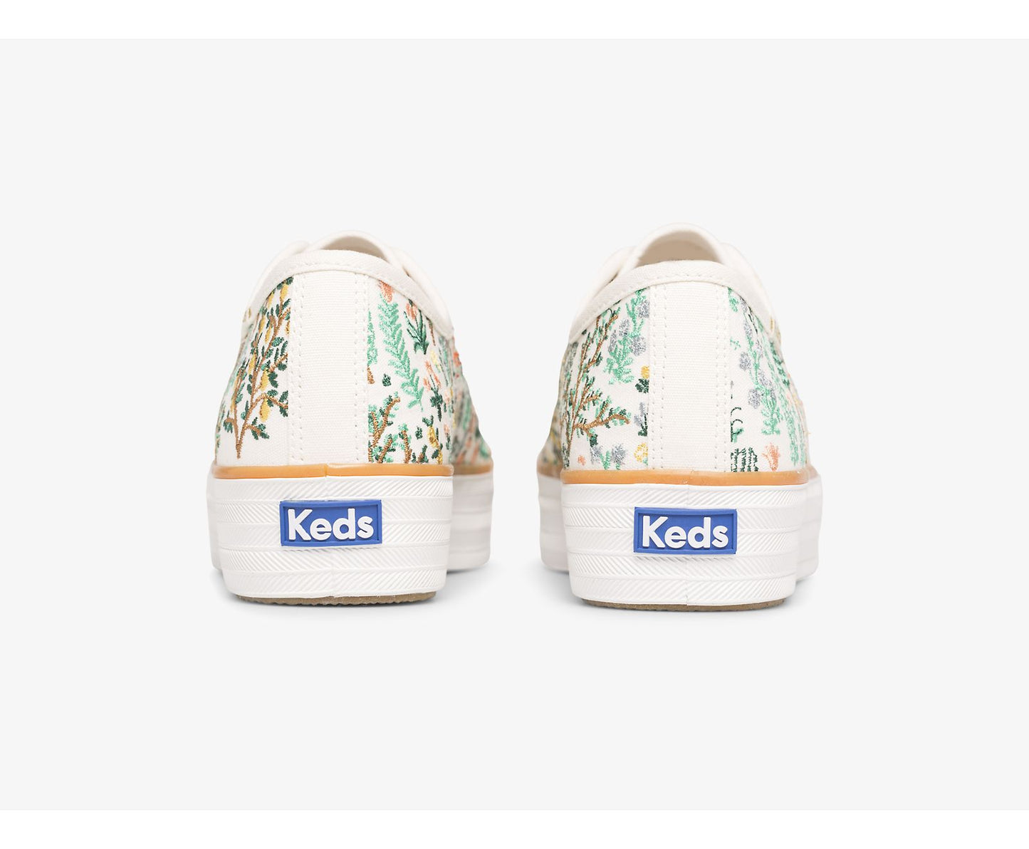 Keds | Keds x Rifle Paper Co. Triple Kick Menagerie Embroidered