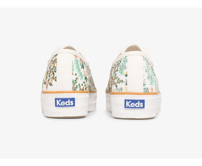 Keds | Keds x Rifle Paper Co. Triple Kick Menagerie Embroidered