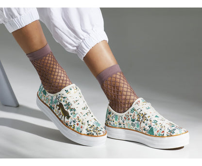 Keds | Keds x Rifle Paper Co. Triple Kick Menagerie Embroidered